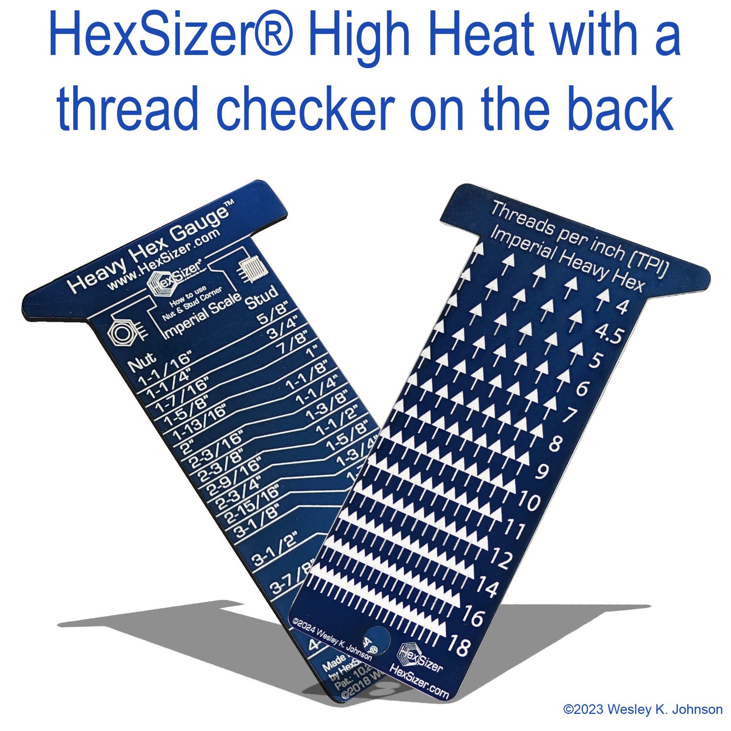 HexSizer® with Threads, Nut, and Bolt size