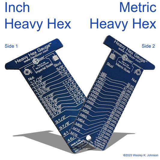 SIDE 1 Heavy Hex Inch - SIDE 2 Heavy Hex Metric
