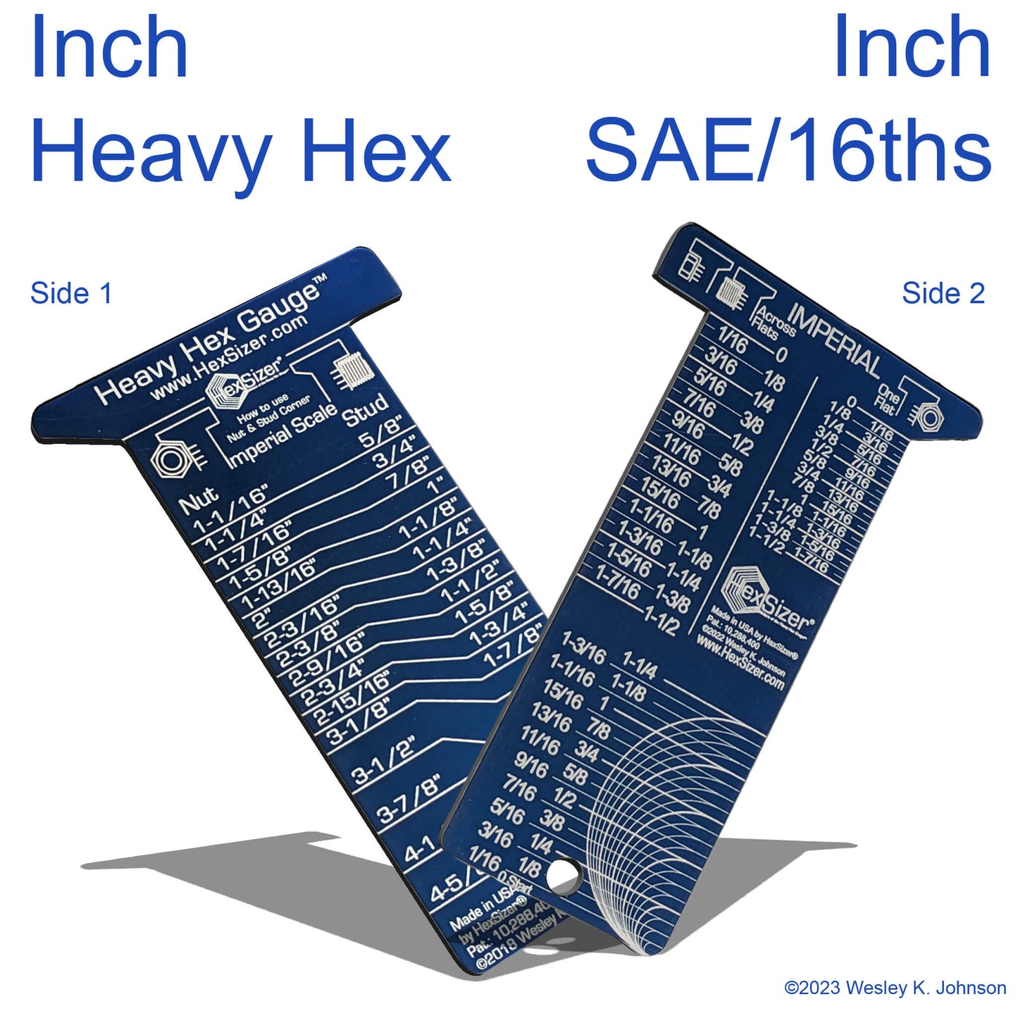 SIDE 1 Heavy Hex Inch - SIDE 2 SAE Inch