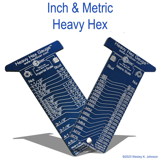SIDE 1 - Heavy Hex Inch - SIDE 2 - Heavy Hex Metric