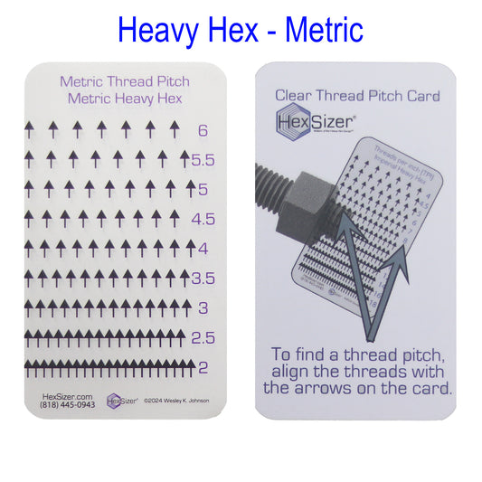 Clear Card Thread Checker™ - Heavy Hex - Metric