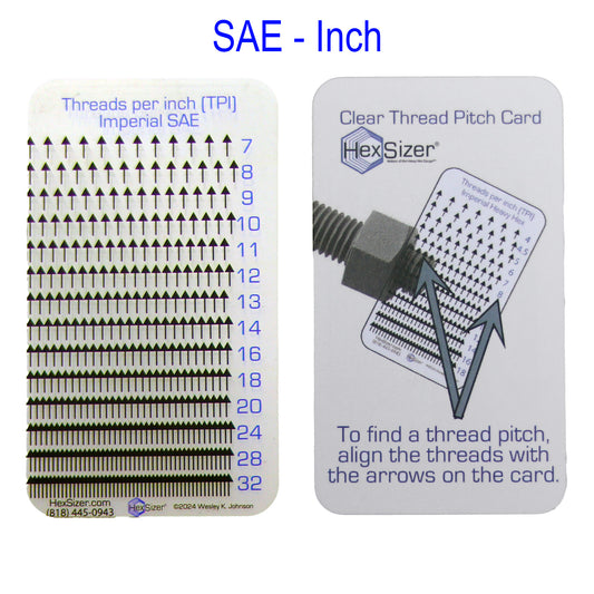 Clear Card Thread Checker™ - SAE - Inch