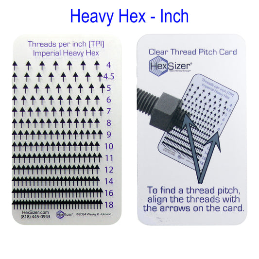 Clear Card Thread Checker™ - Heavy Hex - Inch