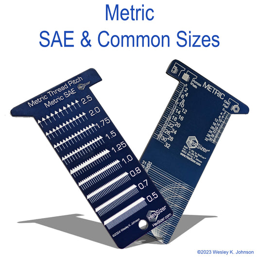 Thread, Nut, and Bolt size for SAE and Common Sizes - Metric