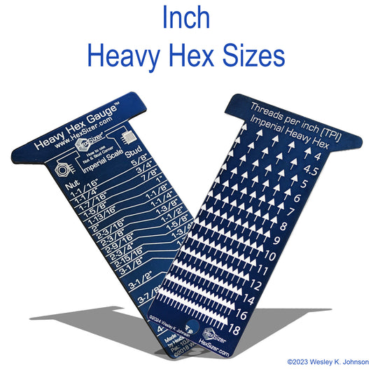 Thread, Nut, and Stud Bolt Size for Heavy Hex - Inch