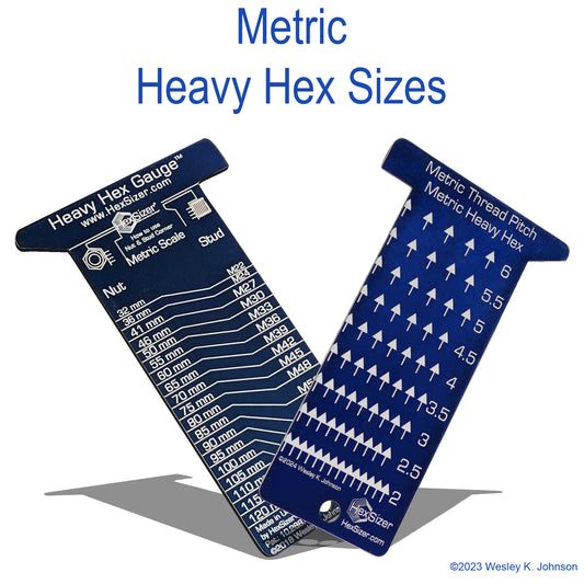 Thread, Nut, and Stud Bolt size for Heavy Hex Sizes - Metric