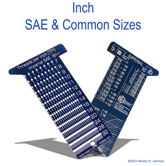 Thread, Nut, and Bolt size for SAE and Common Sizes - Inch