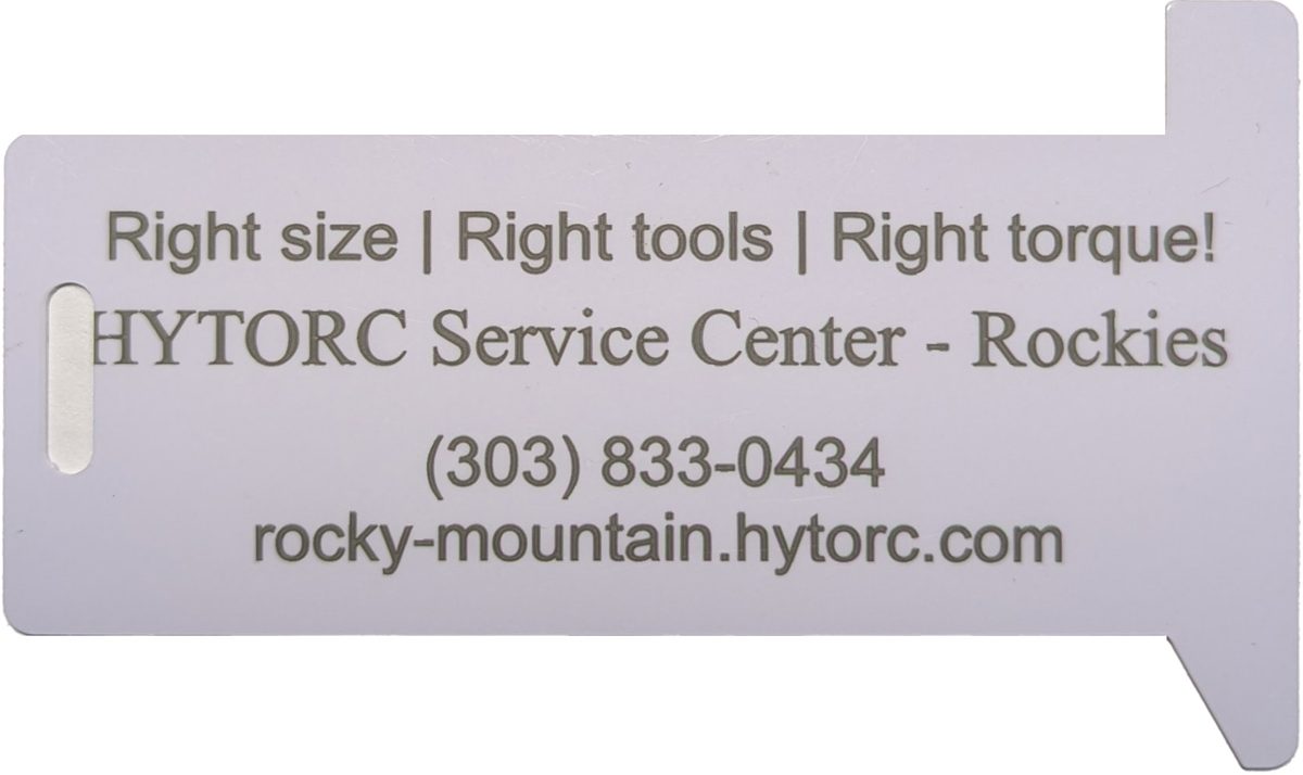 Laser-engraved HexSizer for a torque wrench service center